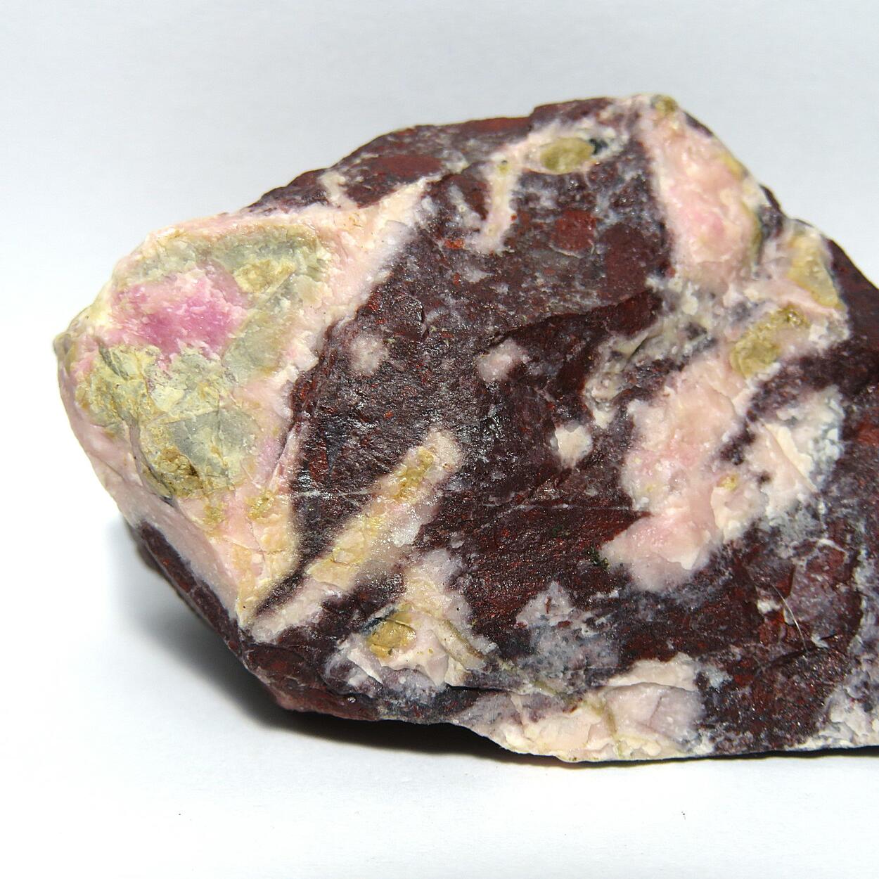 Tephroite Rhodonite Jasper & Manganoan Calcite