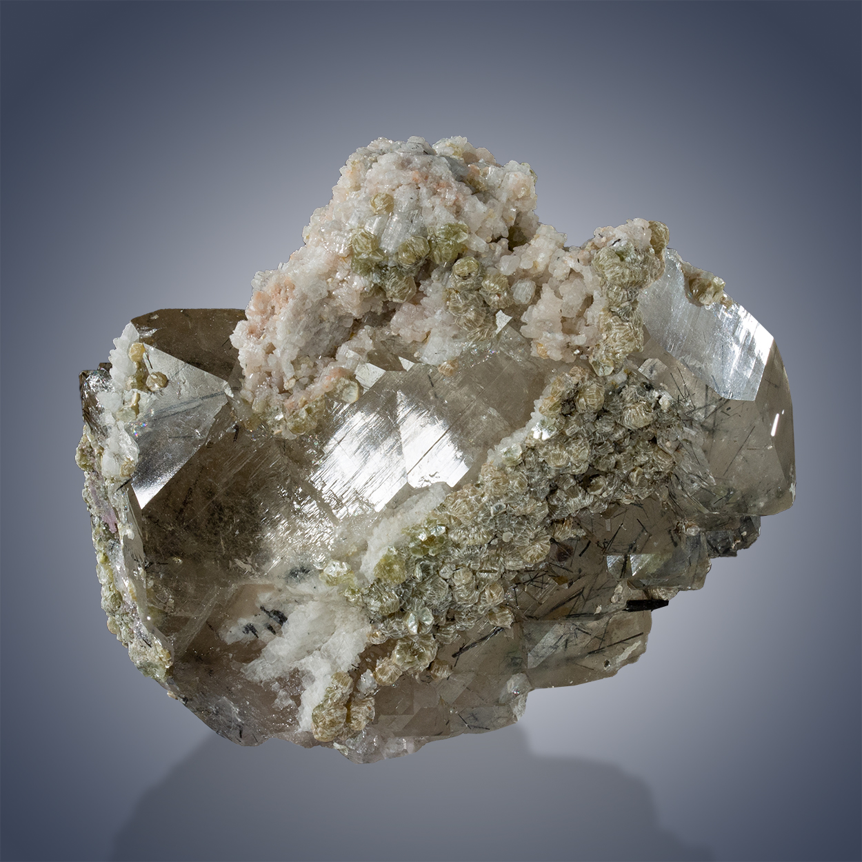 Quartz Schorl Albite & Muscovite