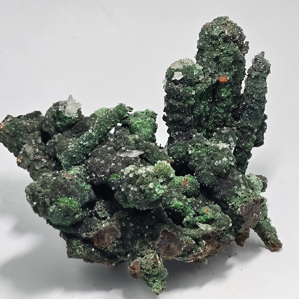 Zincolivenite & Conichalcite On Goethite Psm Gypsum