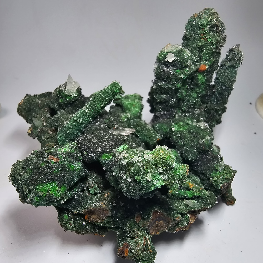 Zincolivenite & Conichalcite On Goethite Psm Gypsum