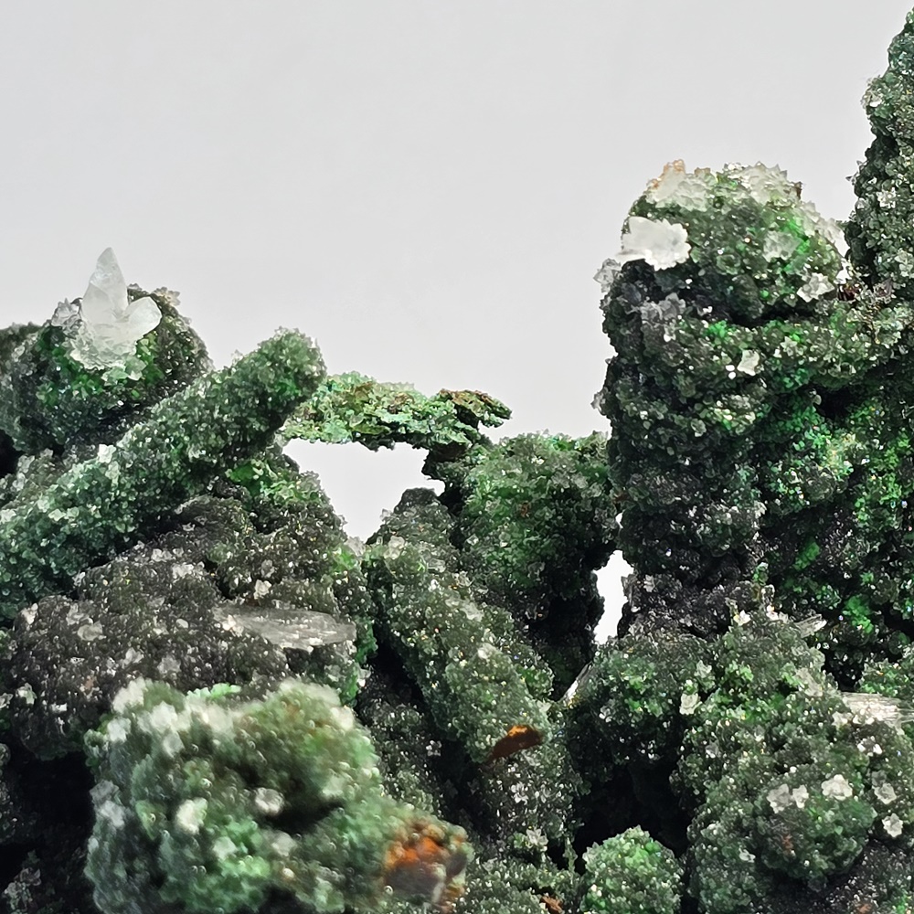 Zincolivenite & Conichalcite On Goethite Psm Gypsum