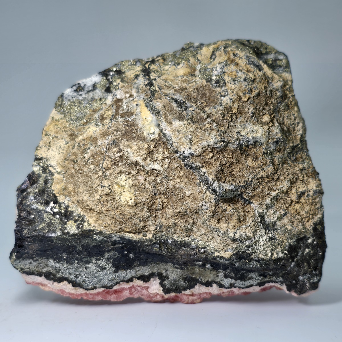 Rhodochrosite Sphalerite & Pyrite