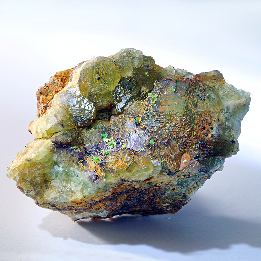 Zeunerite On Fluorite