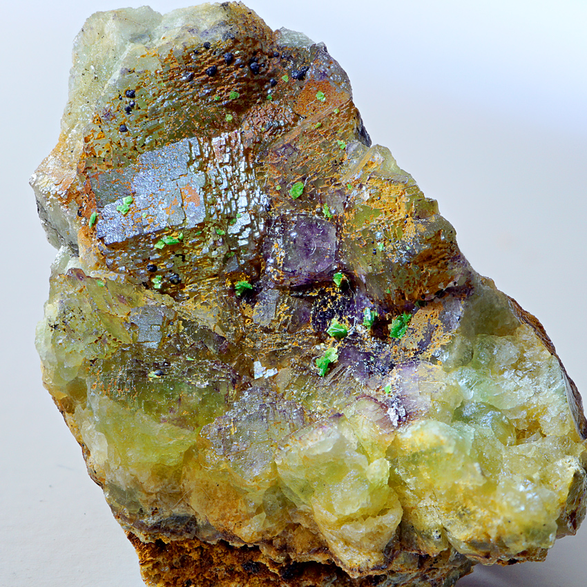 Zeunerite On Fluorite