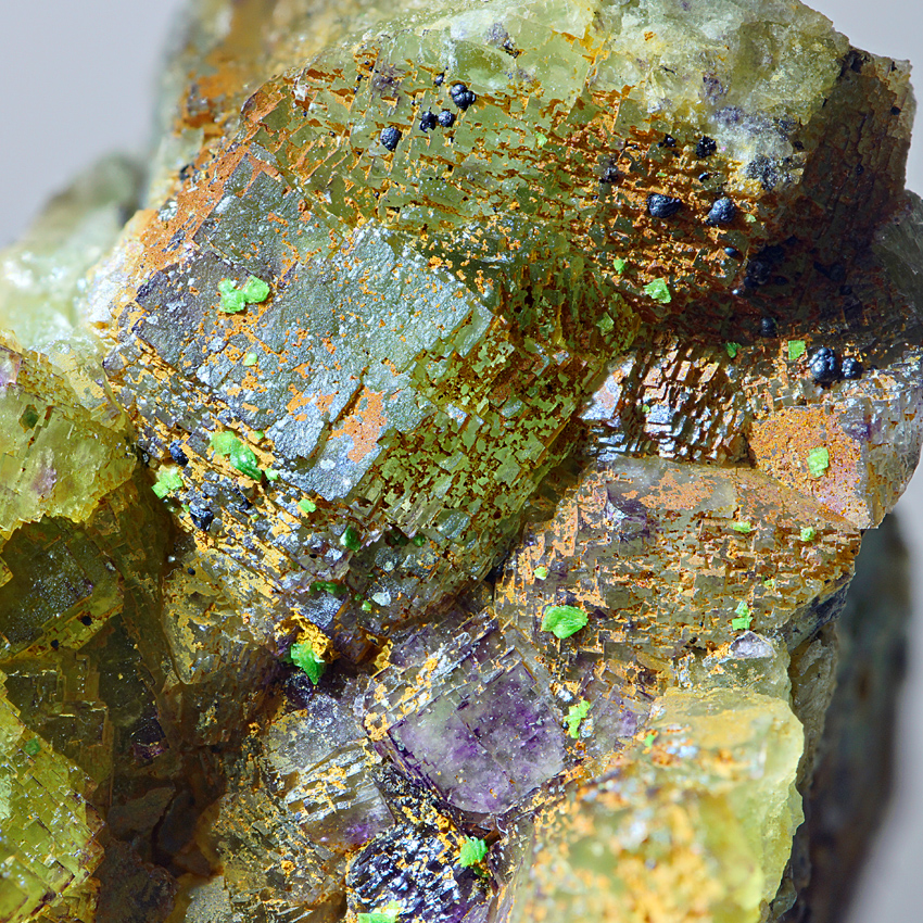 Zeunerite On Fluorite