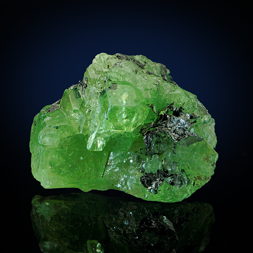 Grossular Var Tsavorite & Graphite