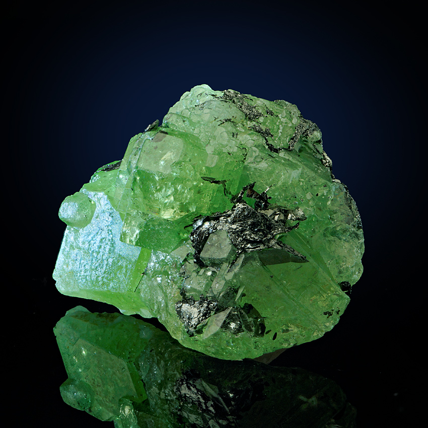 Grossular Var Tsavorite & Graphite