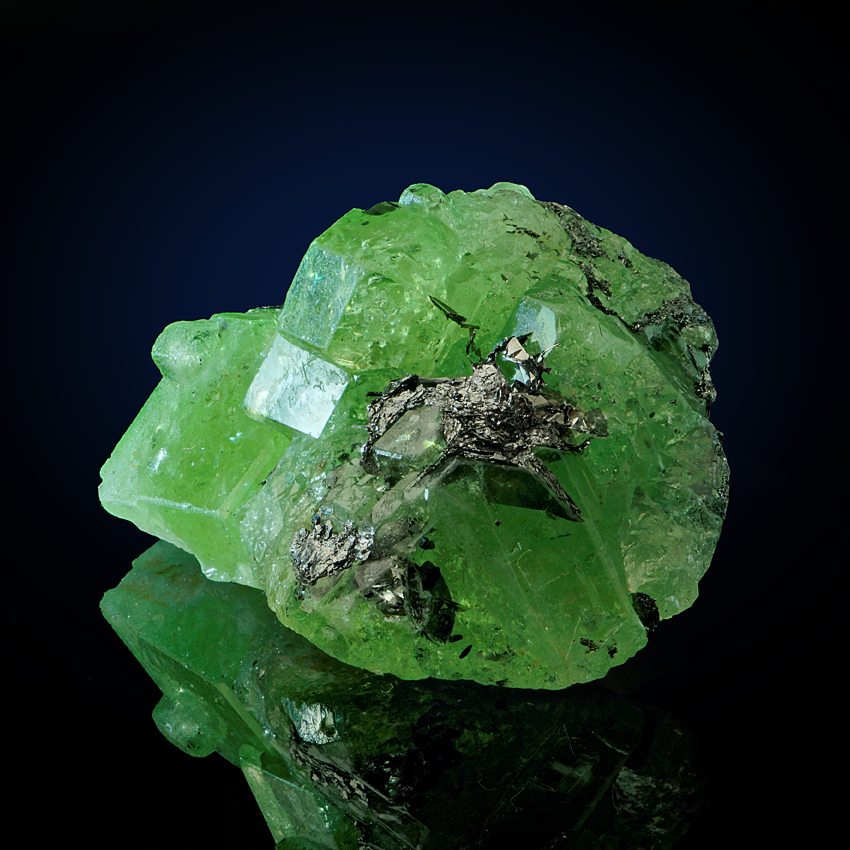 Grossular Var Tsavorite & Graphite