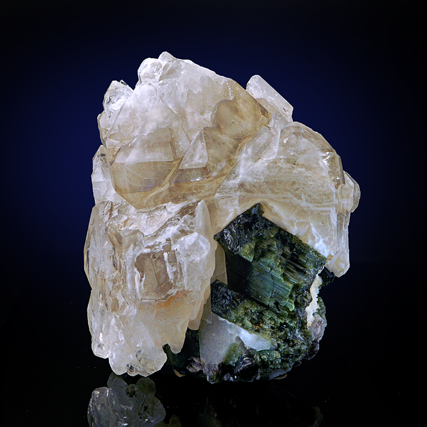 Tourmaline Var Verdelite On Quartz