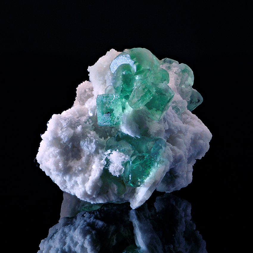 Fluorite On Microcline