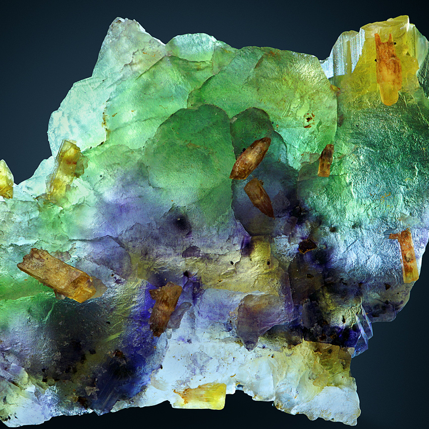 Baryte On Fluorite