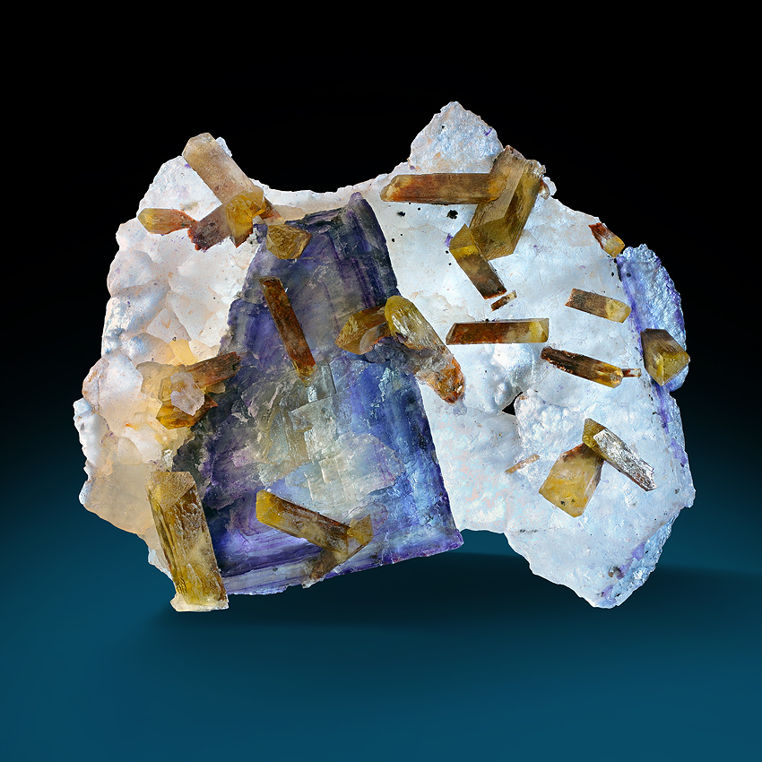 Baryte On Fluorite Quartz