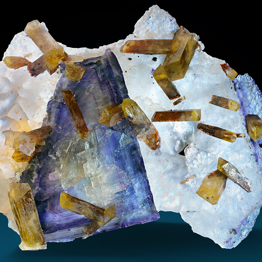 Baryte On Fluorite Quartz
