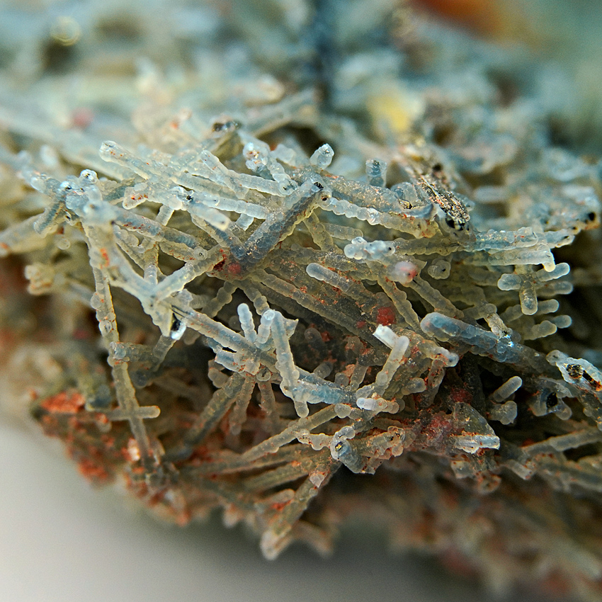 Bismuthinite & Chalcedony