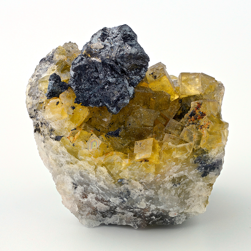 Acanthite On Fluorite