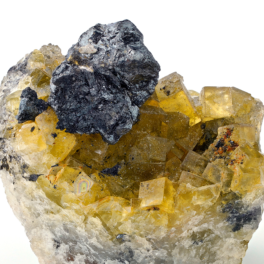 Acanthite On Fluorite
