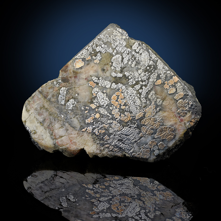 Native Bismuth With Safflorite In Quartz