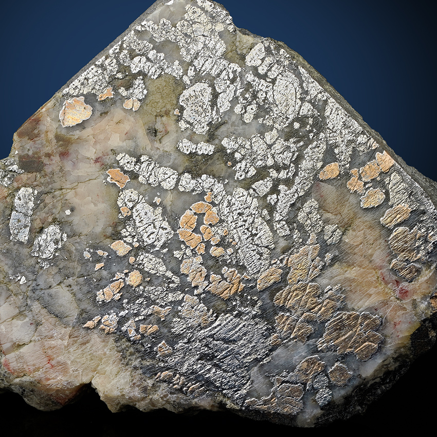 Native Bismuth With Safflorite In Quartz