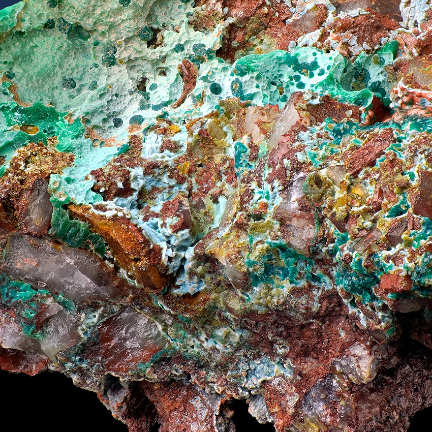 Malachite Pyromorphite & Chrysocolla