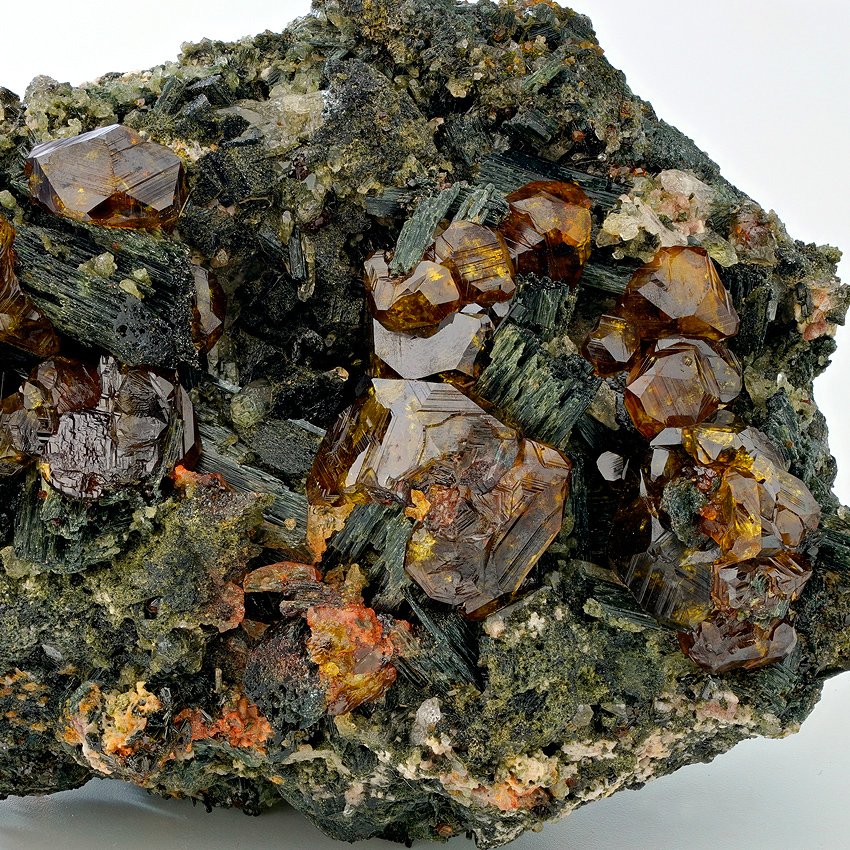 Andradite On Actinolite