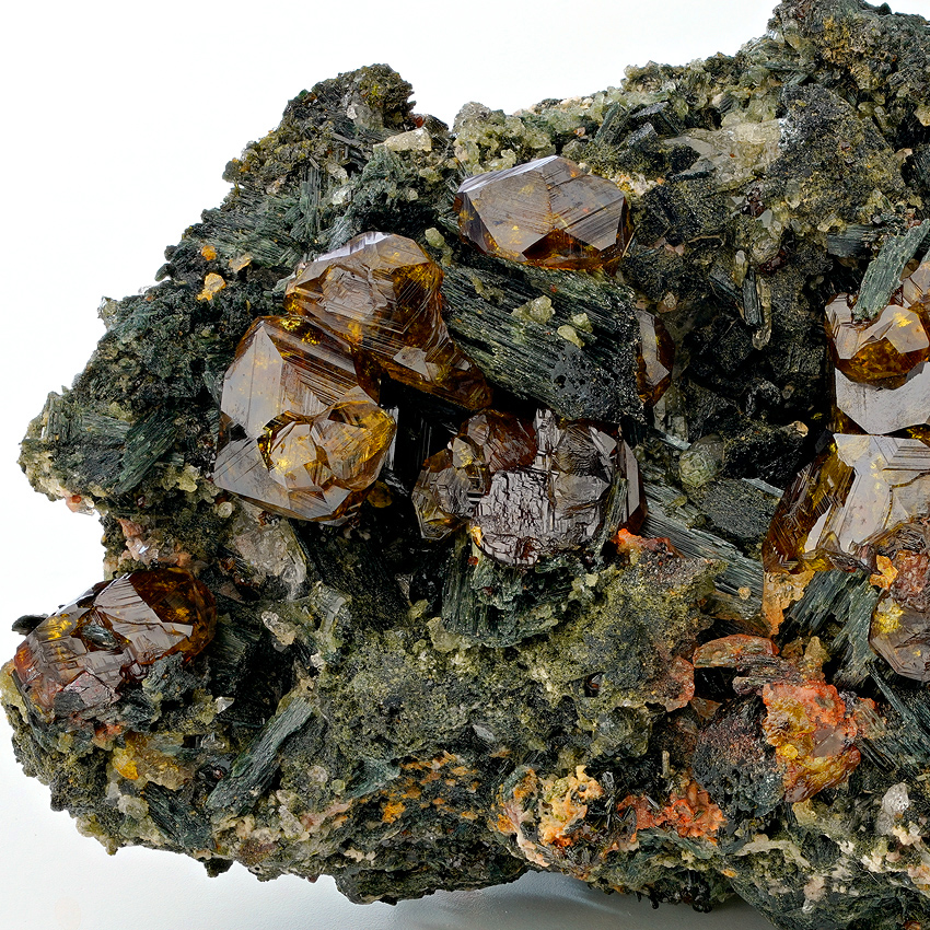 Andradite On Actinolite
