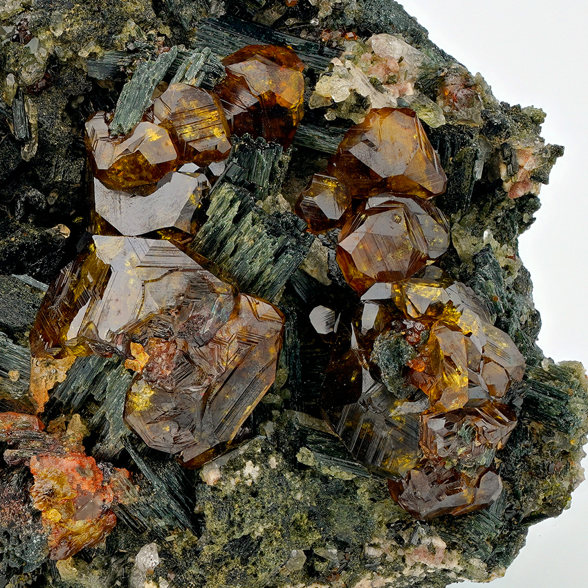 Andradite On Actinolite