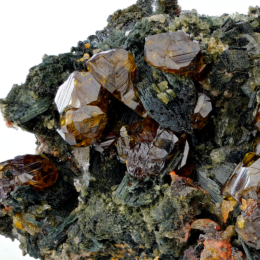 Andradite On Actinolite