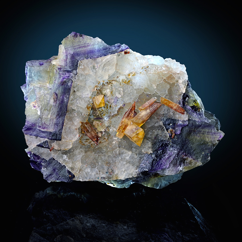 Baryte On Fluorite Quartz