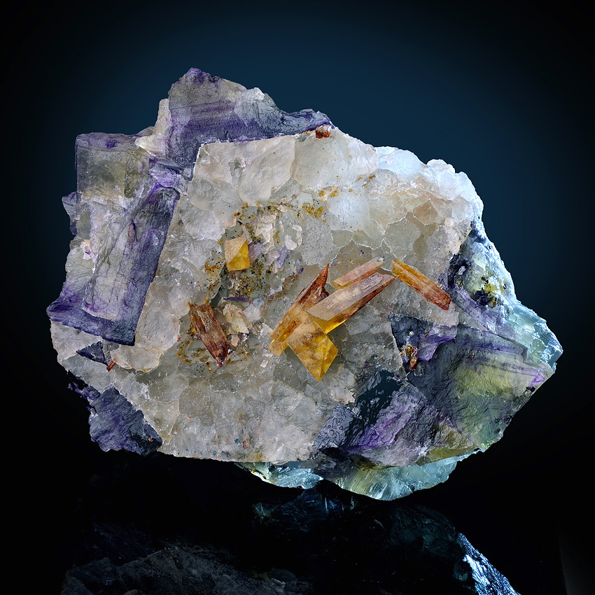 Baryte On Fluorite Quartz