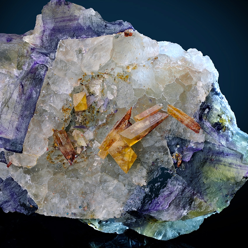 Baryte On Fluorite Quartz