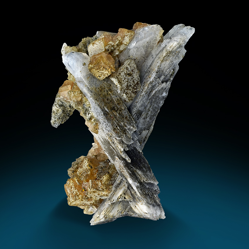 Whewellite With Dolomite Chalcopyrite