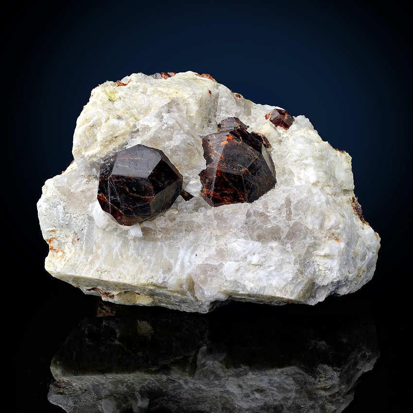 Garnet Var Almandine On Feldspar