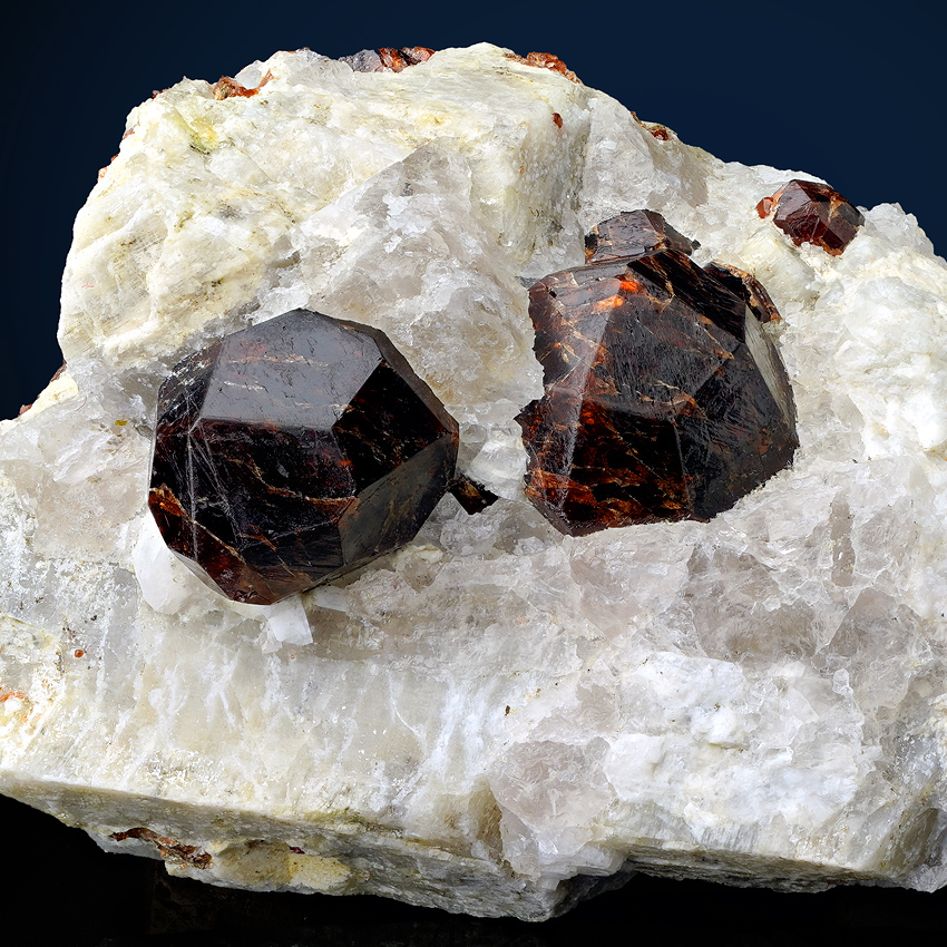 Garnet Var Almandine On Feldspar