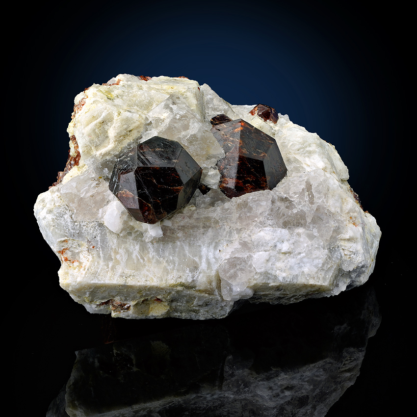 Garnet Var Almandine On Feldspar