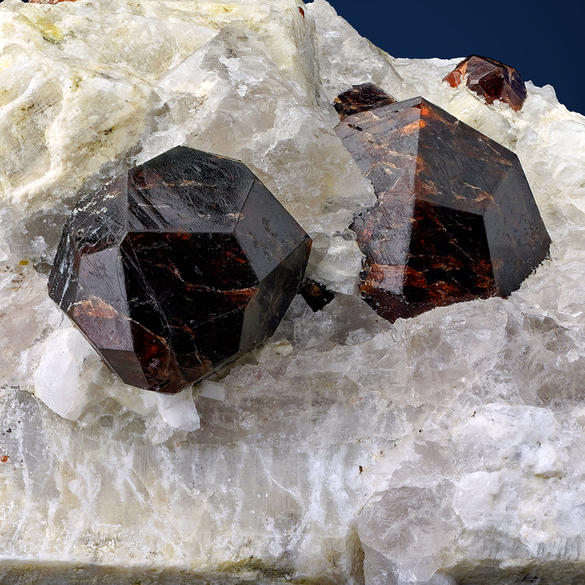 Garnet Var Almandine On Feldspar