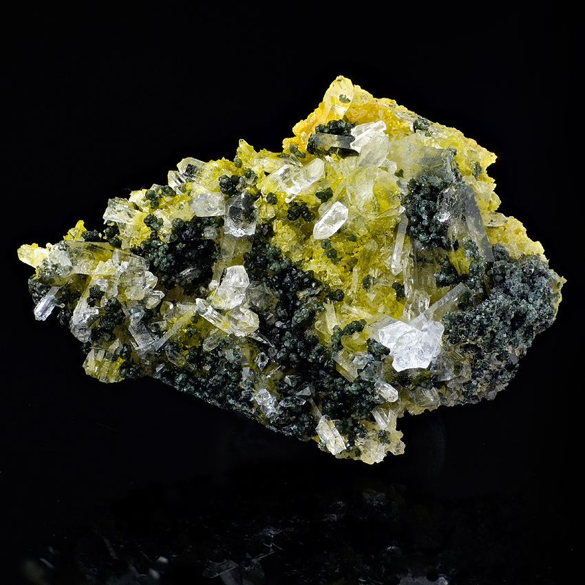 Epidote Andradite & Rock Crystal
