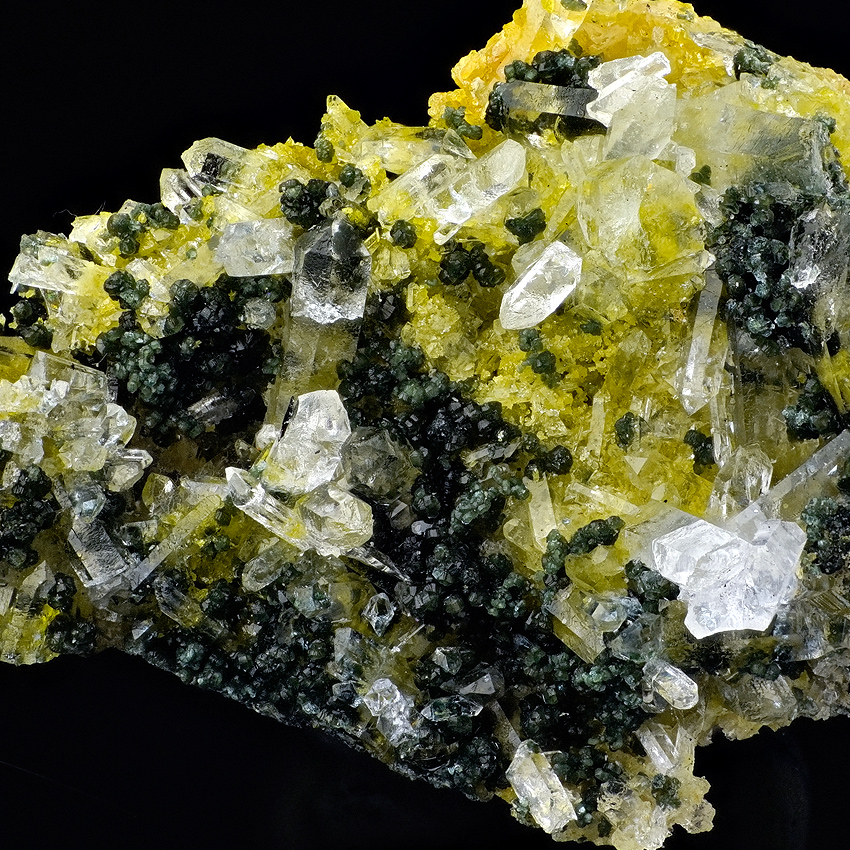 Epidote Andradite & Rock Crystal