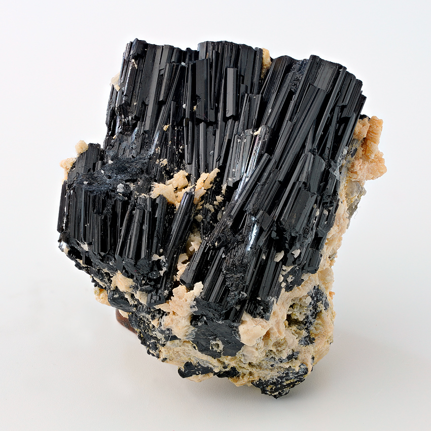 Schorl On Orthoclase