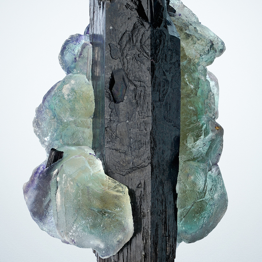 Fluorite On Schorl