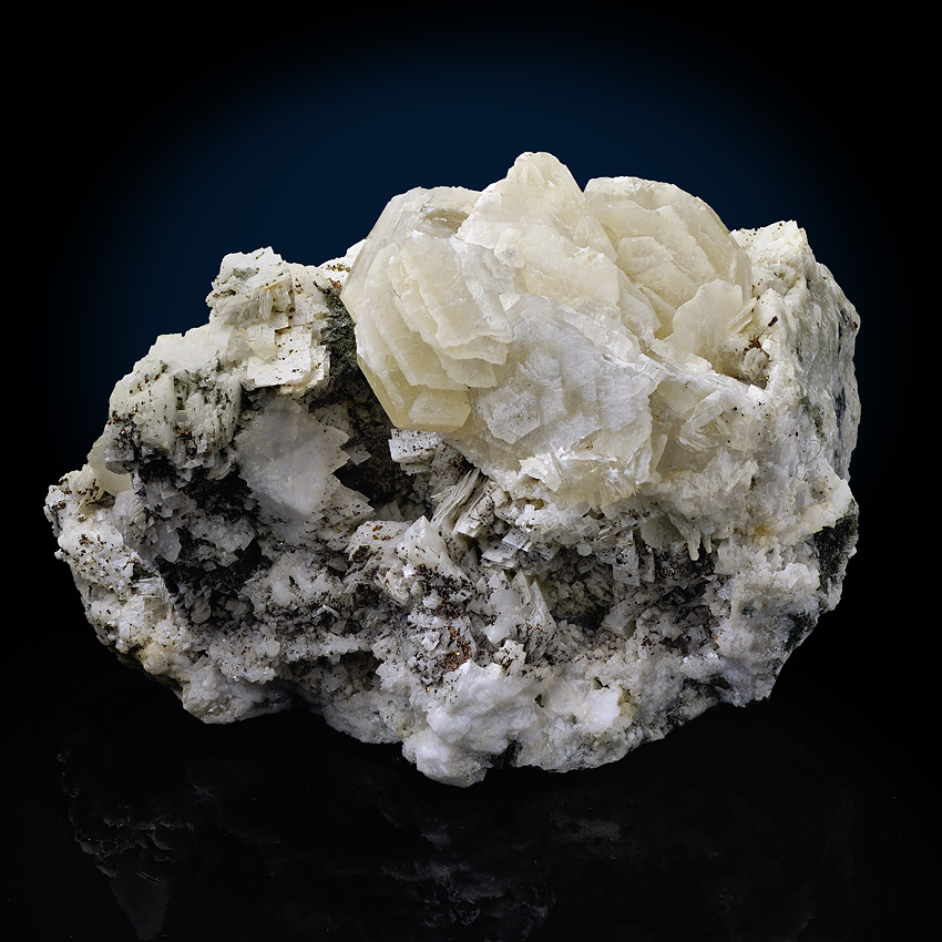 Calcite Pyrite On Adularia