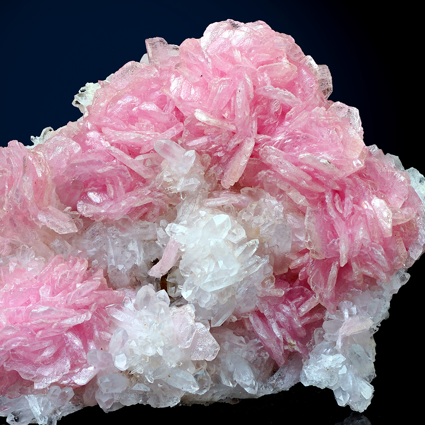 Rhodochrosite & Rock Crystal