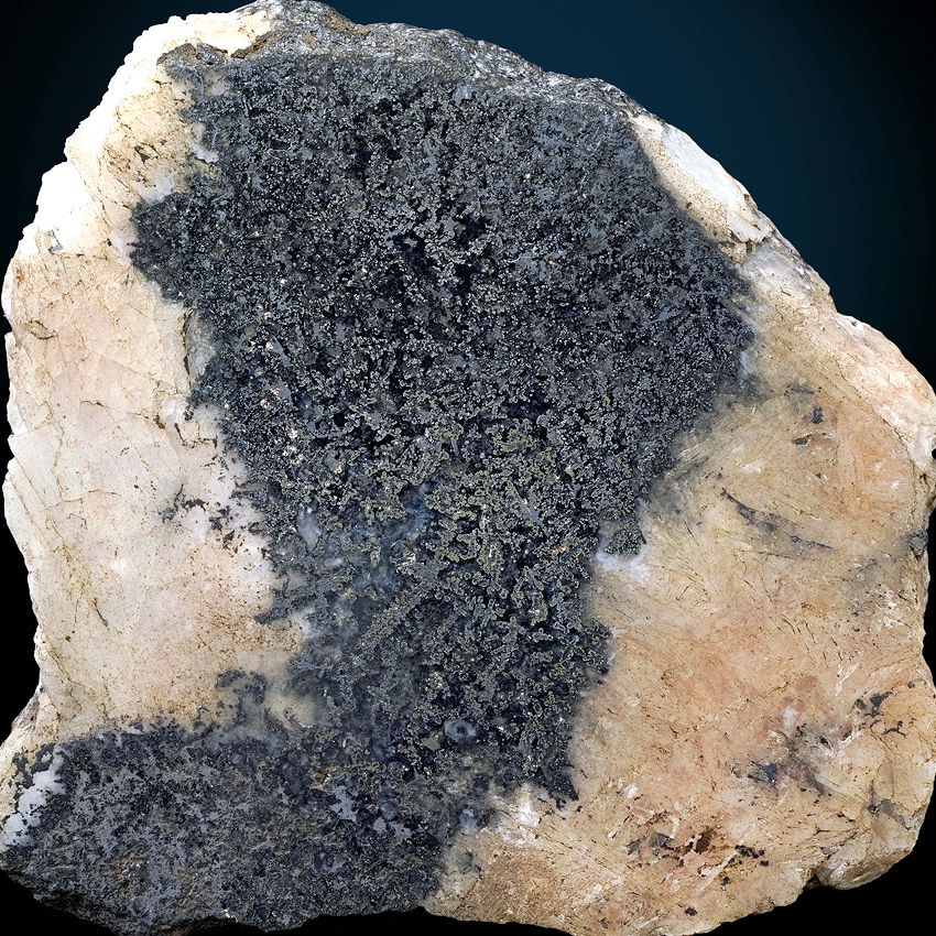 Native Silver In Quartz Baryte