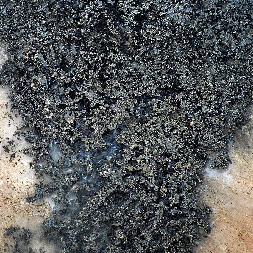 Native Silver In Quartz Baryte