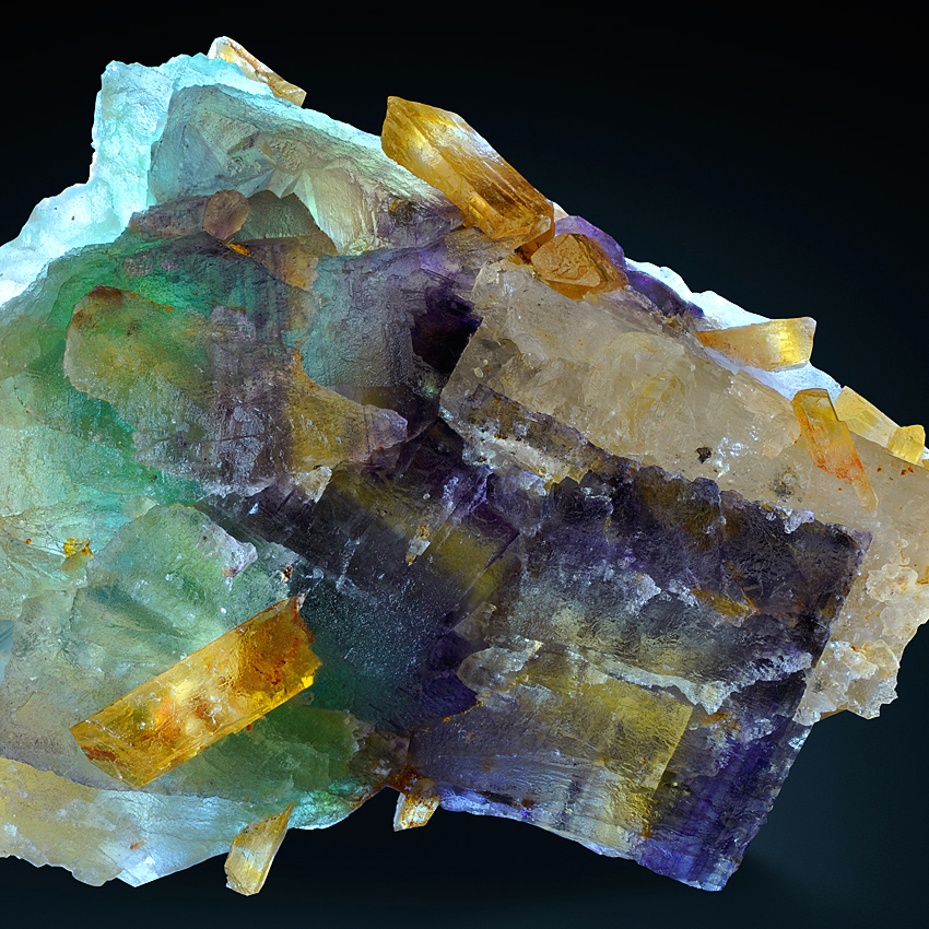 Baryte On Fluorite