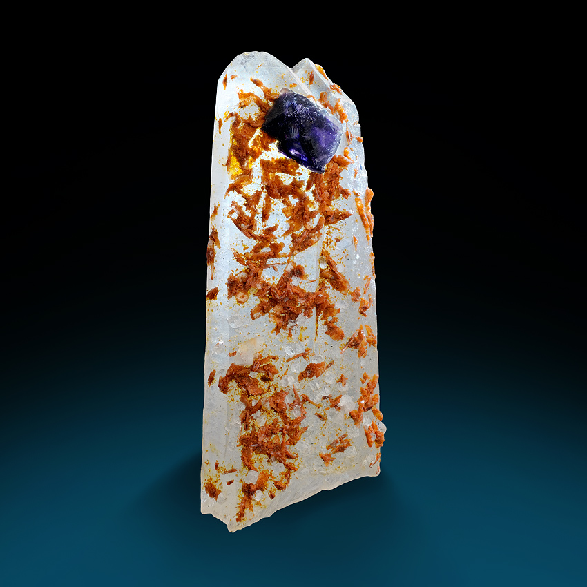 Herderite Bertrandite Fluorite On Rock Crystal