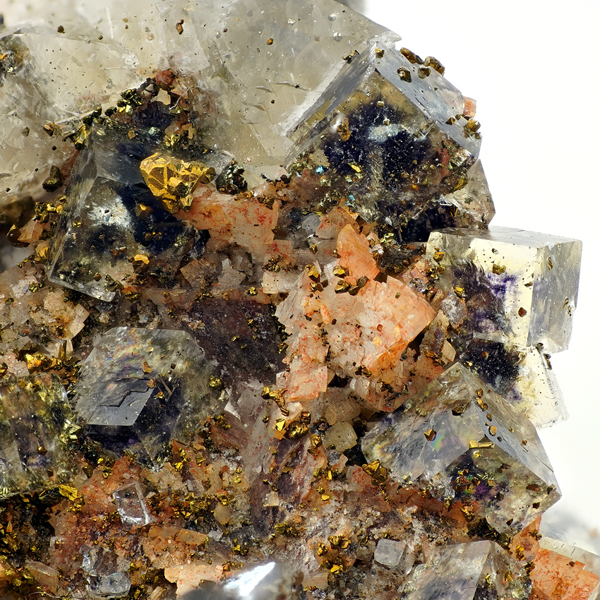 Fluorite Calcite & Chalcopyrite Dolomite
