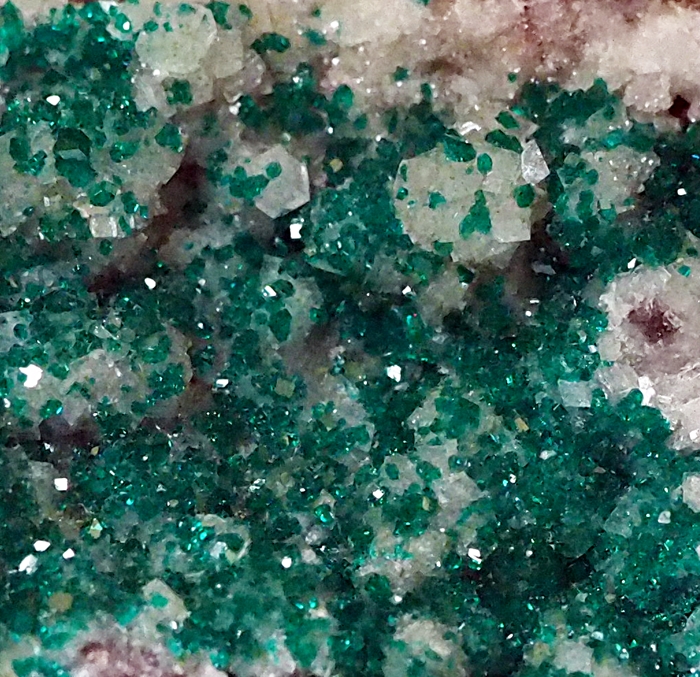 Dioptase On Calcite