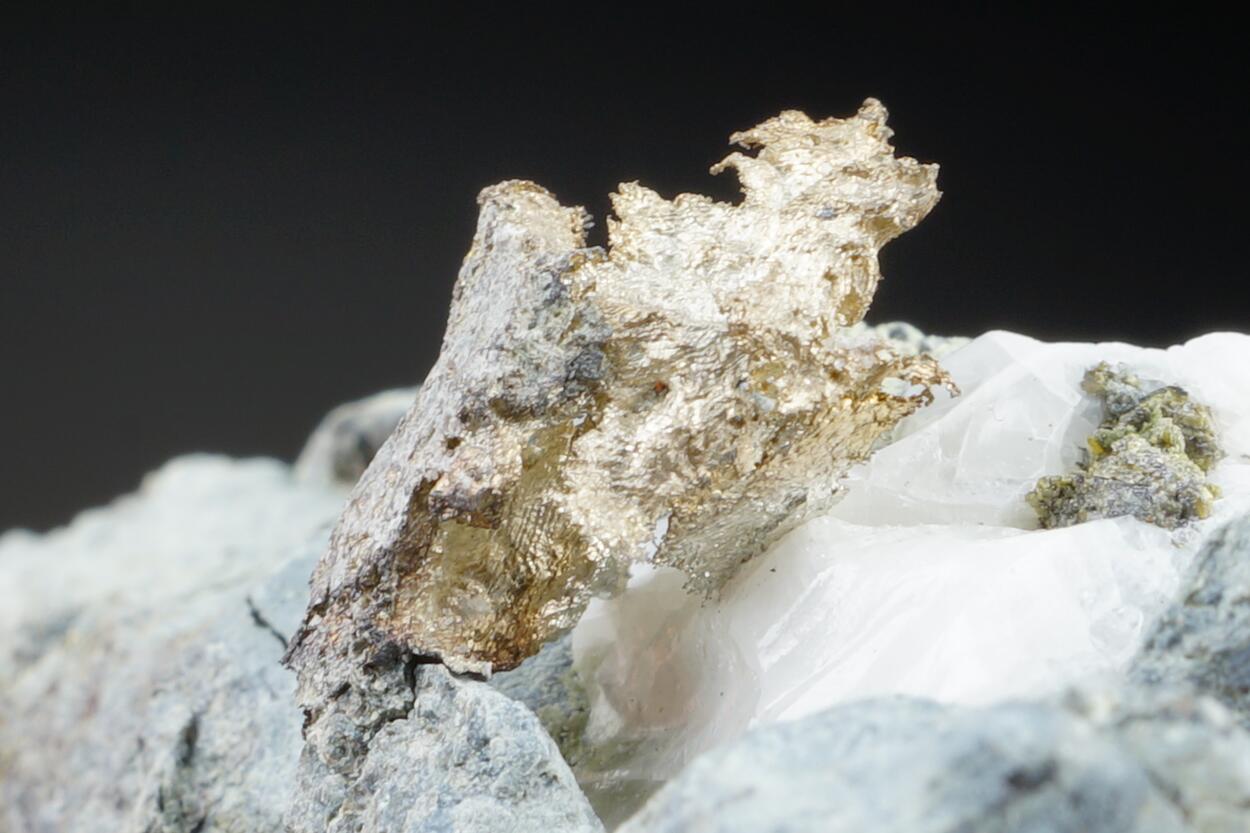 Native Silver Acanthite & Calcite