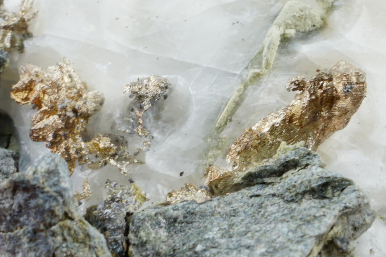 Native Silver Acanthite & Calcite