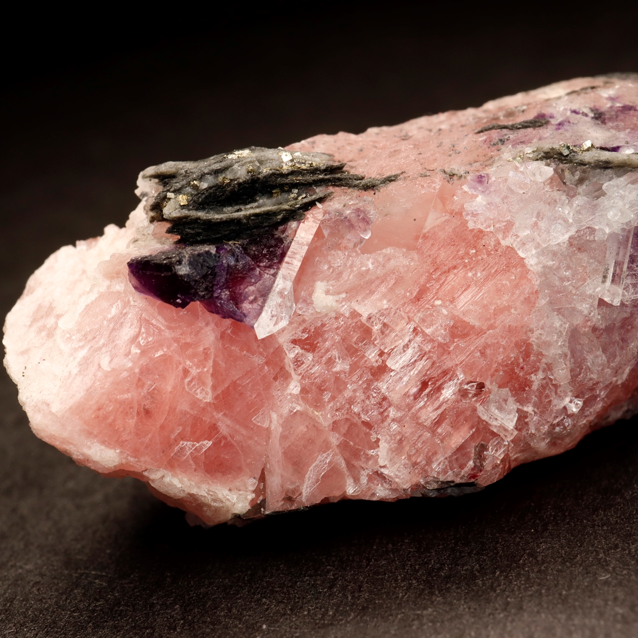 Rhodochrosite Pyrite Fluorite & Quartz